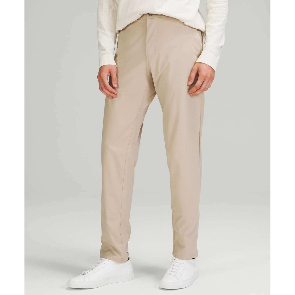 Lululemon ABC Slim Fit Pants Mens 36 Khaki Tan Warpstreme 5 Pocket LM5AEYS